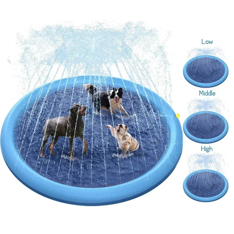 Splash Sprinkler Pad für Hunde & Kinder – Sommer Wasserspielmatte