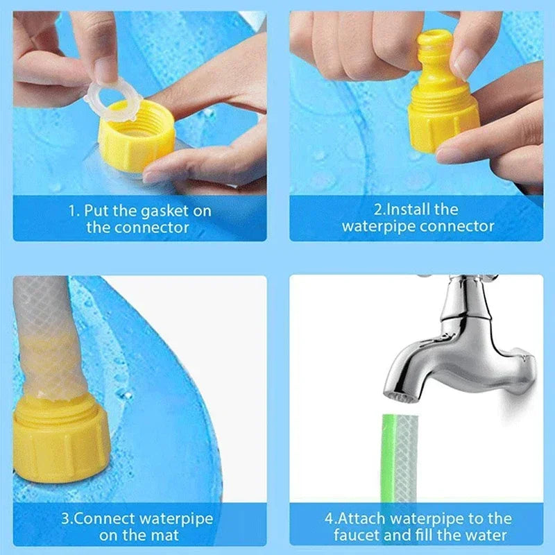 Splash Sprinkler Pad für Hunde & Kinder – Sommer Wasserspielmatte