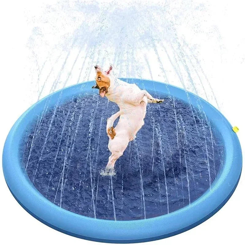 Splash Sprinkler Pad für Hunde & Kinder – Sommer Wasserspielmatte